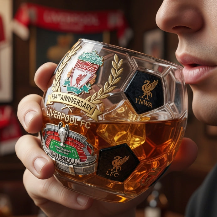 Liverpool 134th Anniversary Commemorative Football Whisky Glass