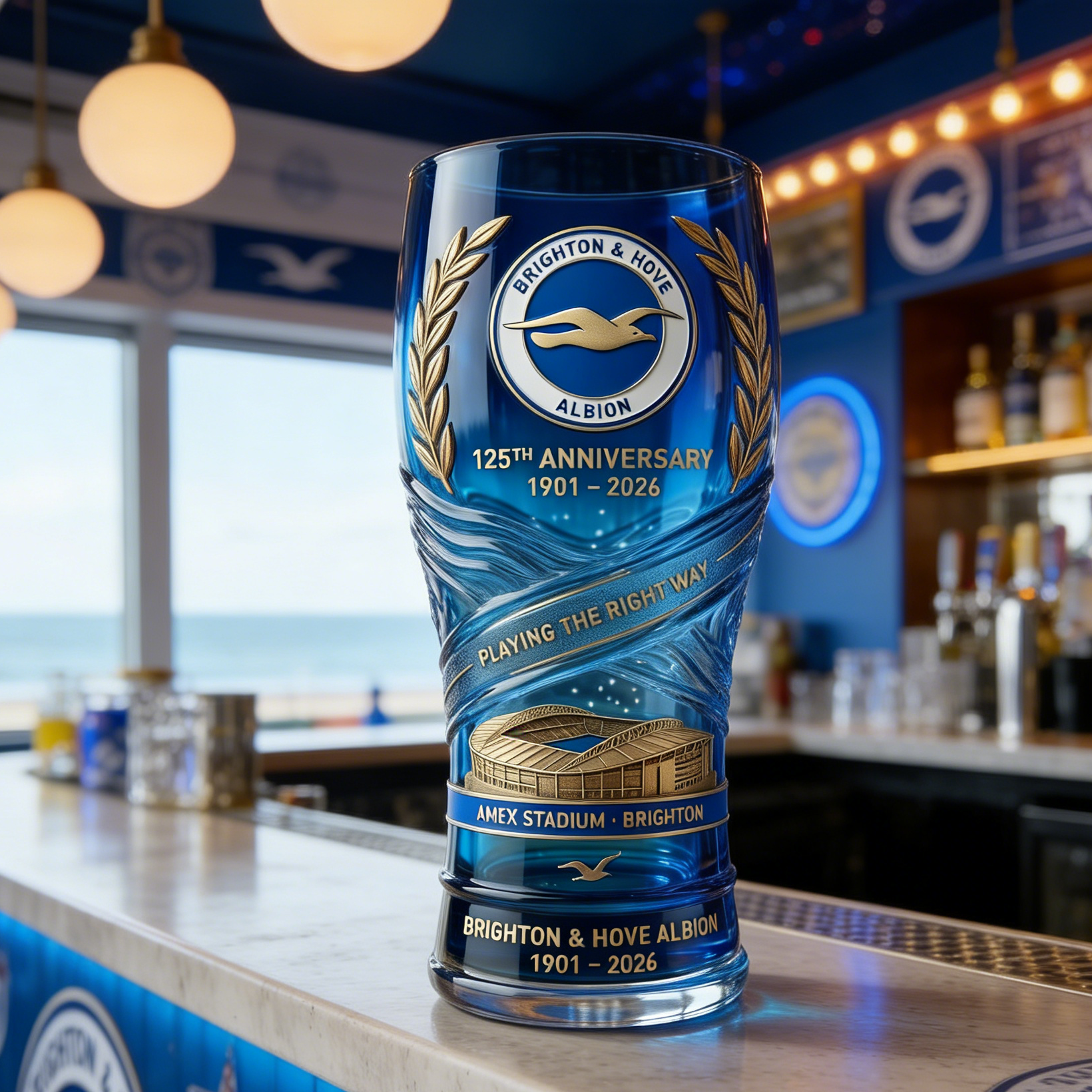Brighton & Hove Albion’s 125th Anniversary Glass