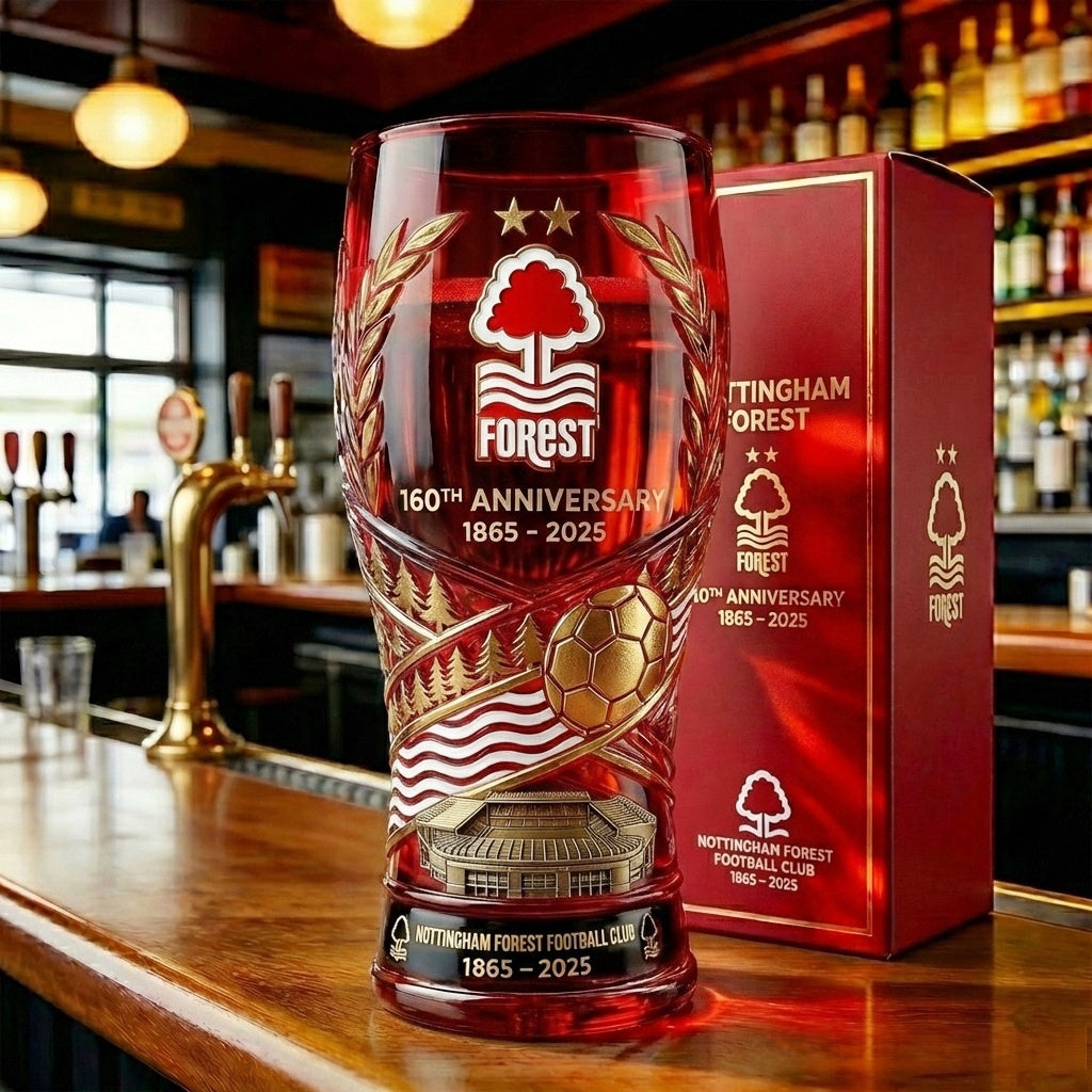 Nottingham Forest 160th Anniversary Commemorative Glass