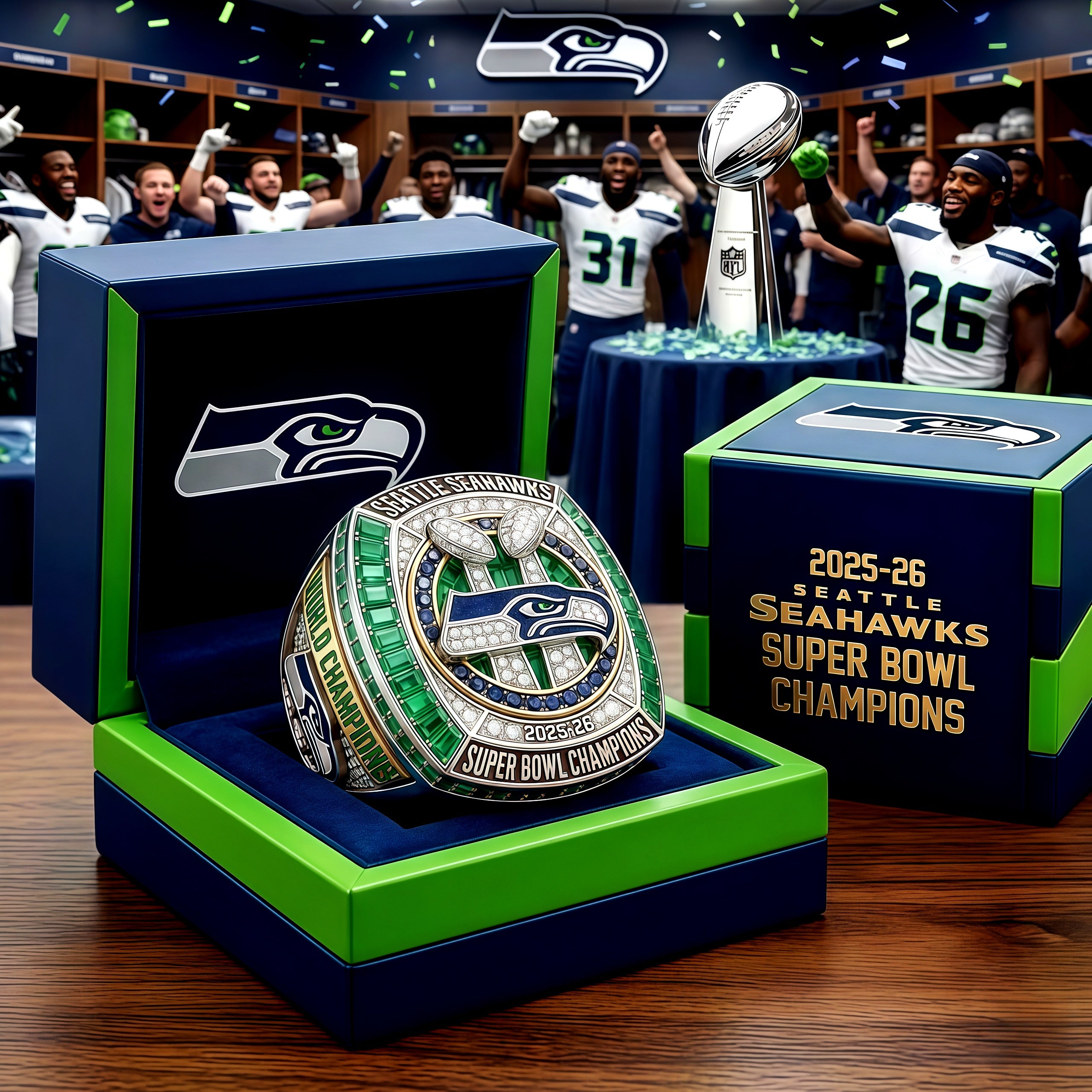 Seattle Seahawks Super Bowl Champions Ring 2025-26