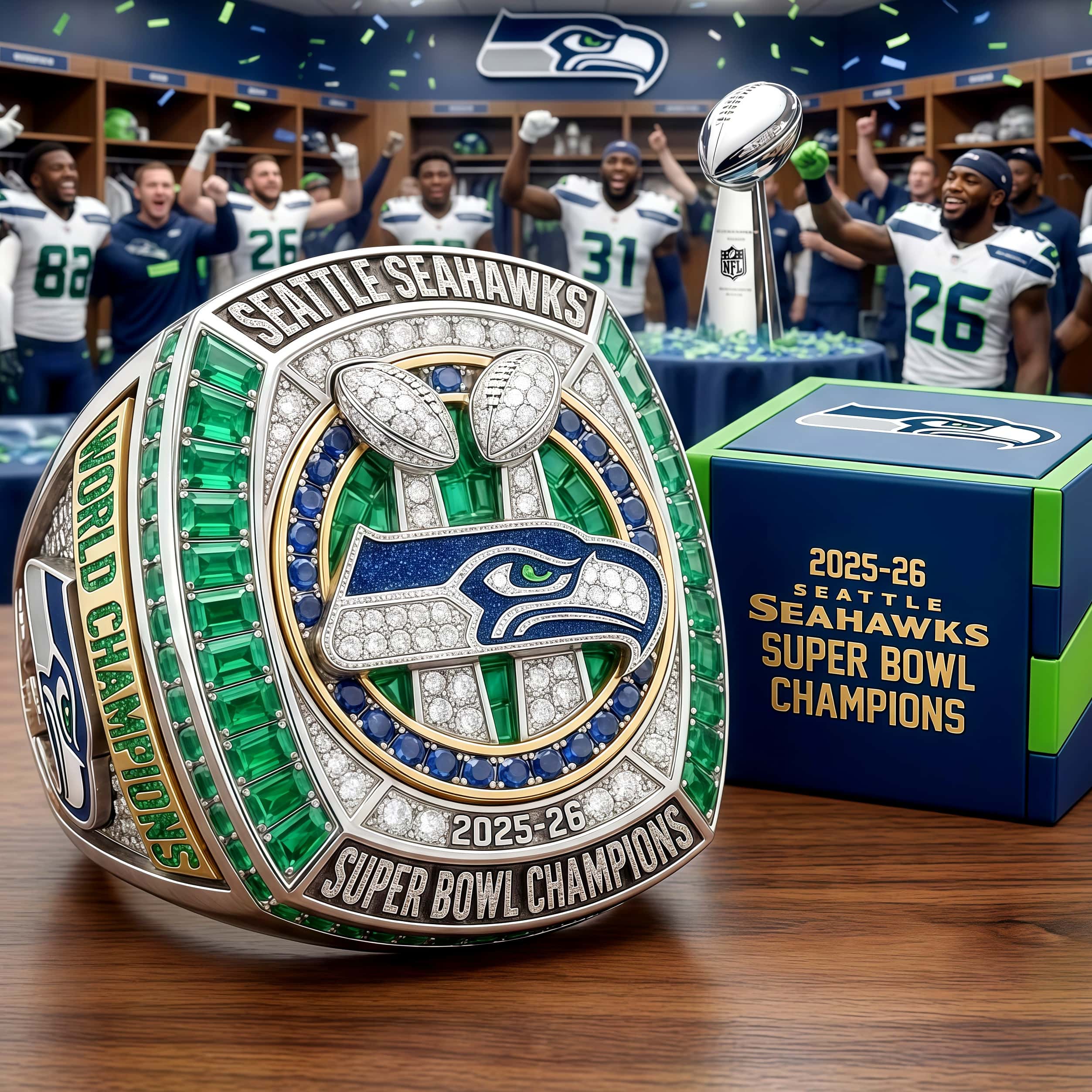Seattle Seahawks Super Bowl Champions Ring 2025-26