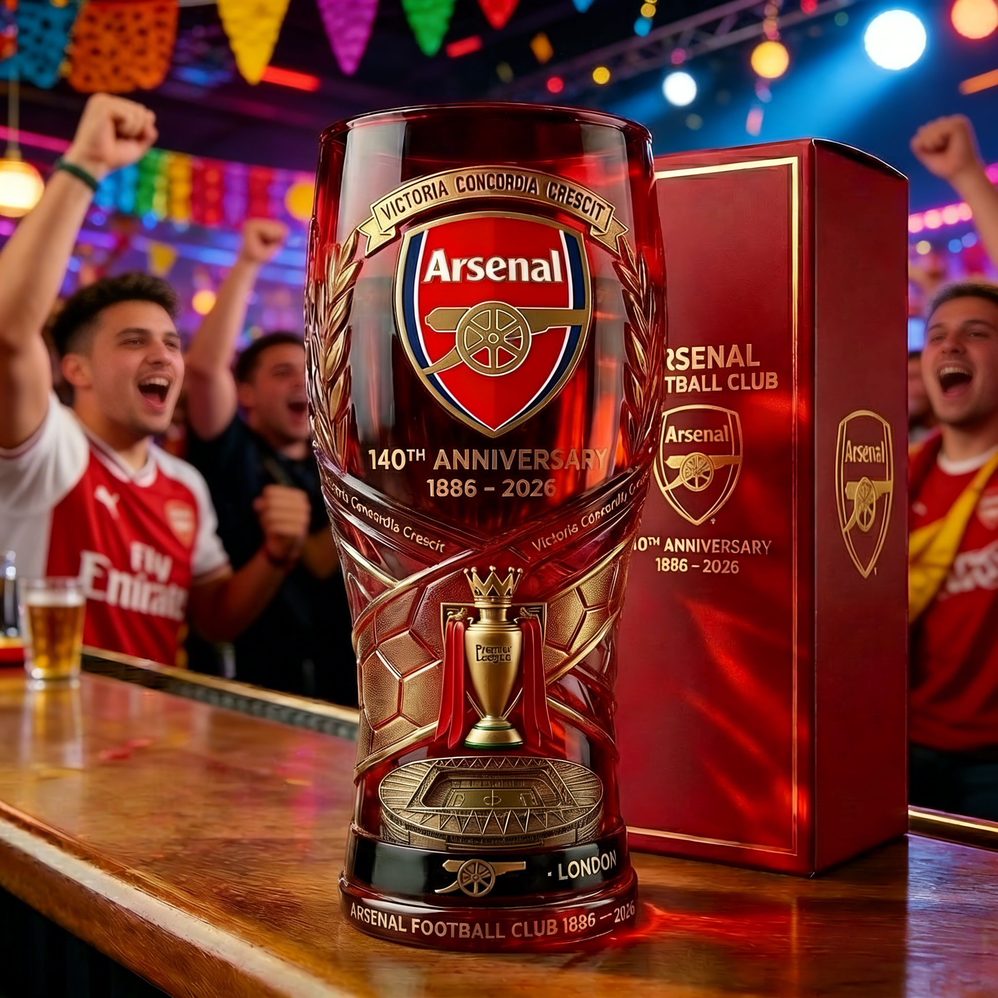 Arsenal Football Club’s 140th Anniversary Glass