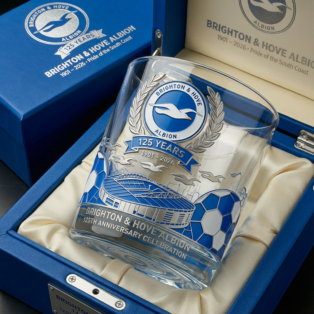 Brighton & Hove Albion 125th Anniversary Glass