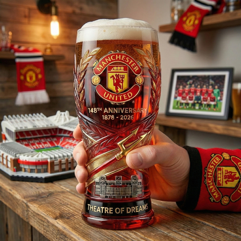 Manchester United 148th Anniversary Beer Glass