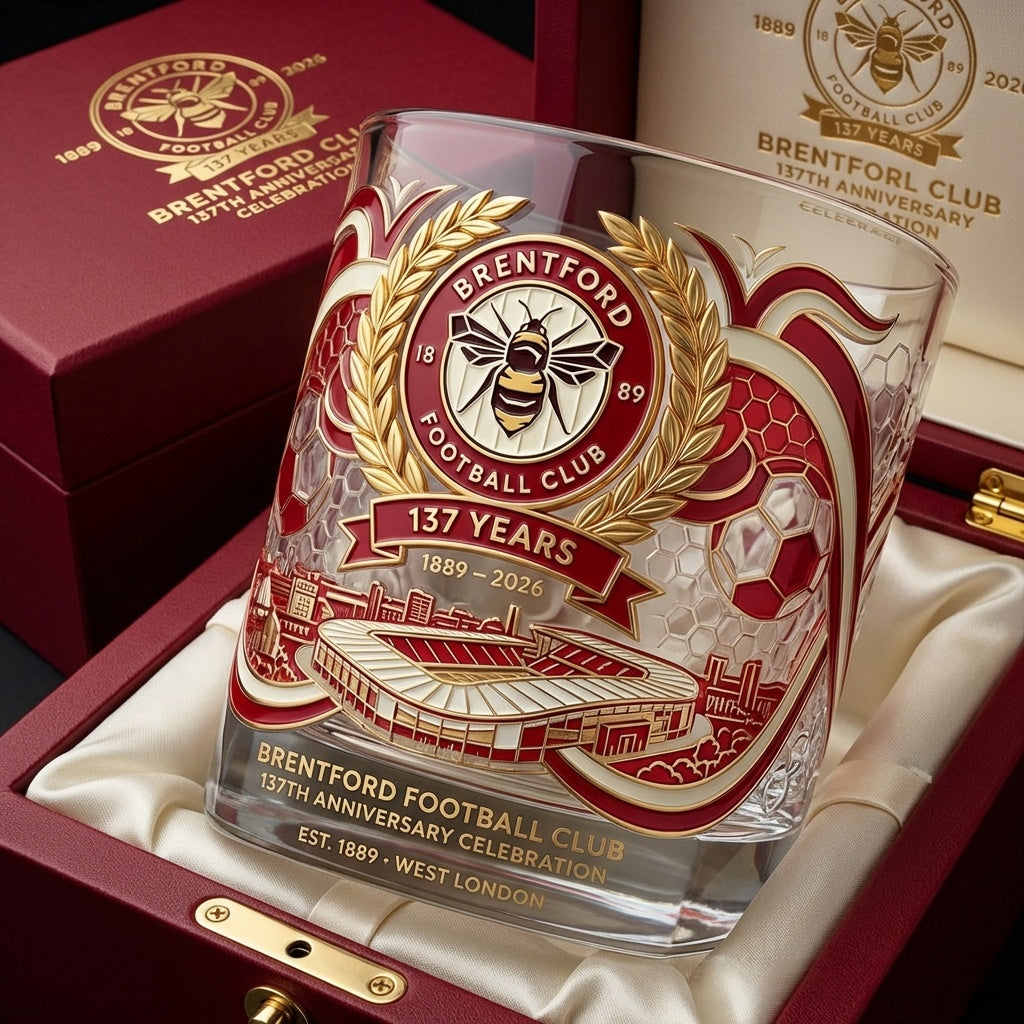 Brentford Football Club 137th Anniversary Glass