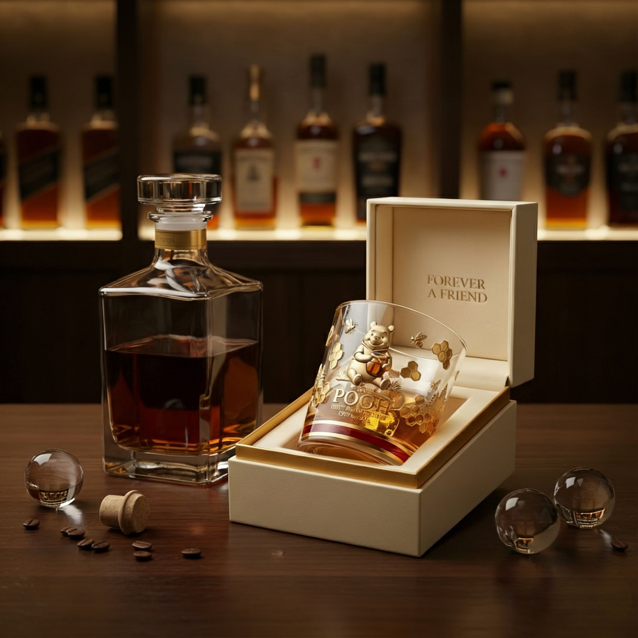The Pooh 100Th Anniversary Whiskey Glass
