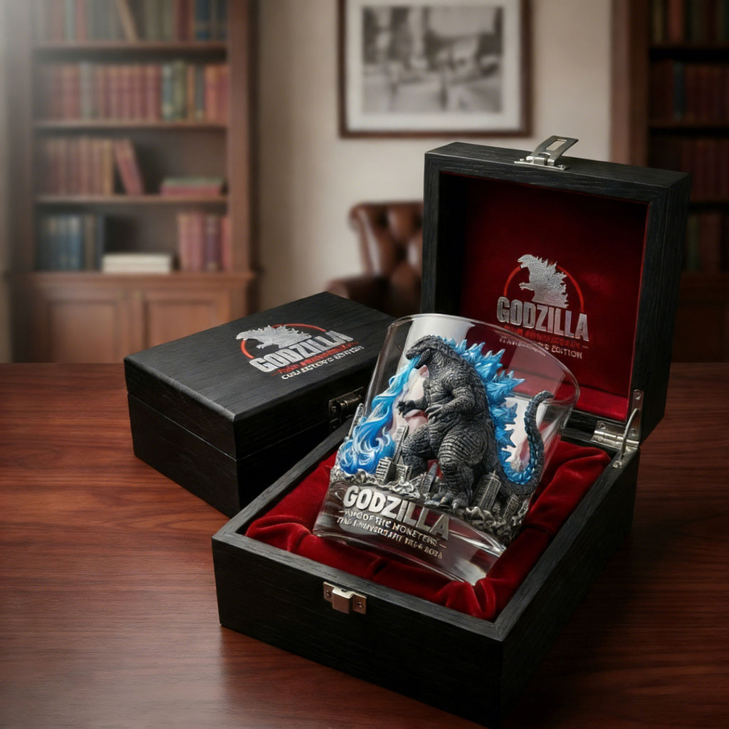 Godzilla 72nd Anniversary Whiskey Glass