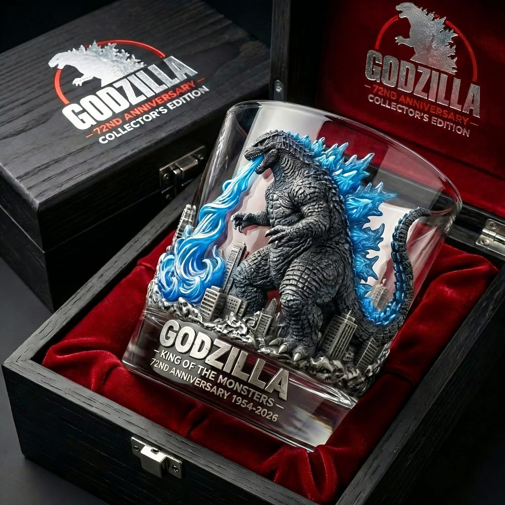 Godzilla 72nd Anniversary Whiskey Glass