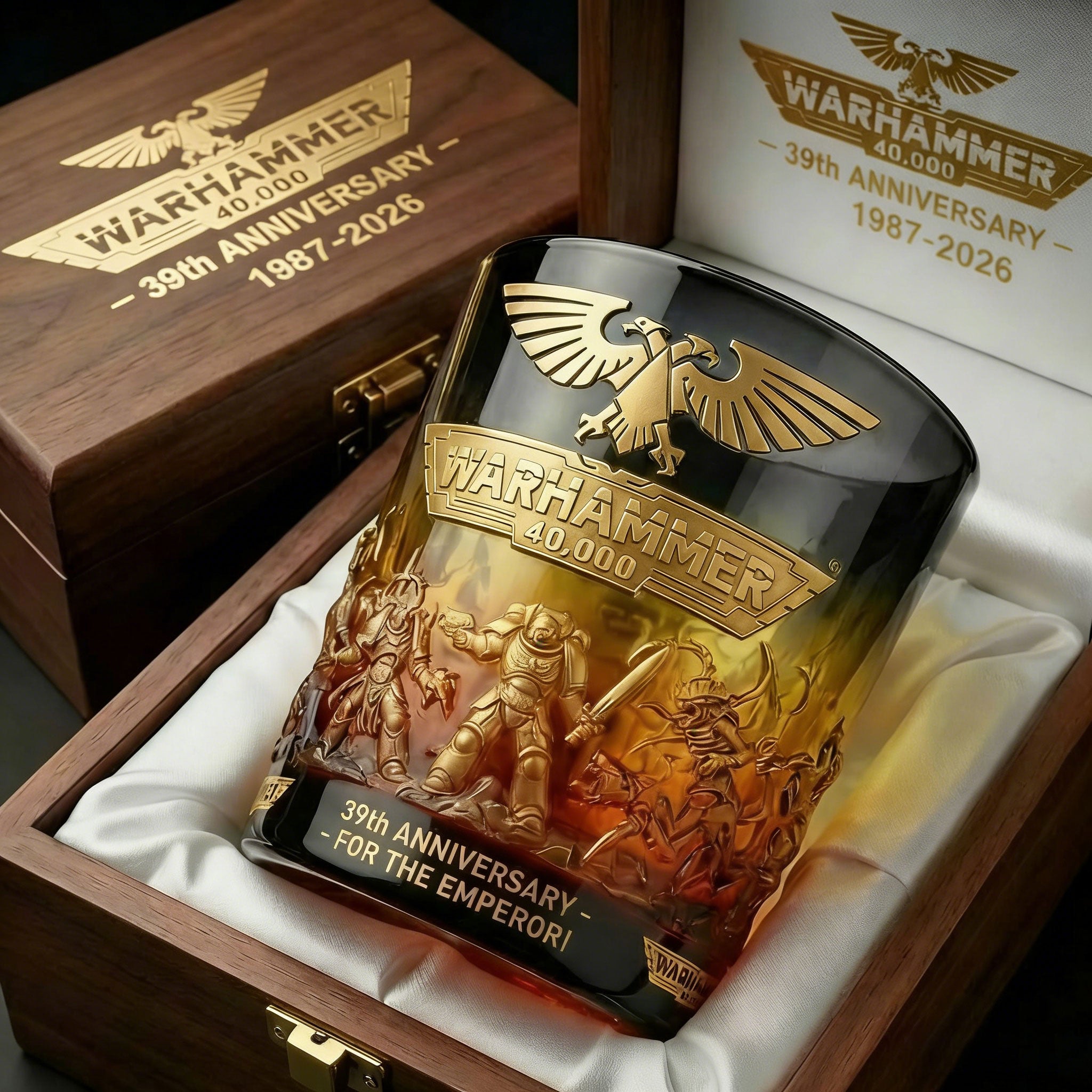 Warhammer 40,000 39th Anniversary Whiskey Glass