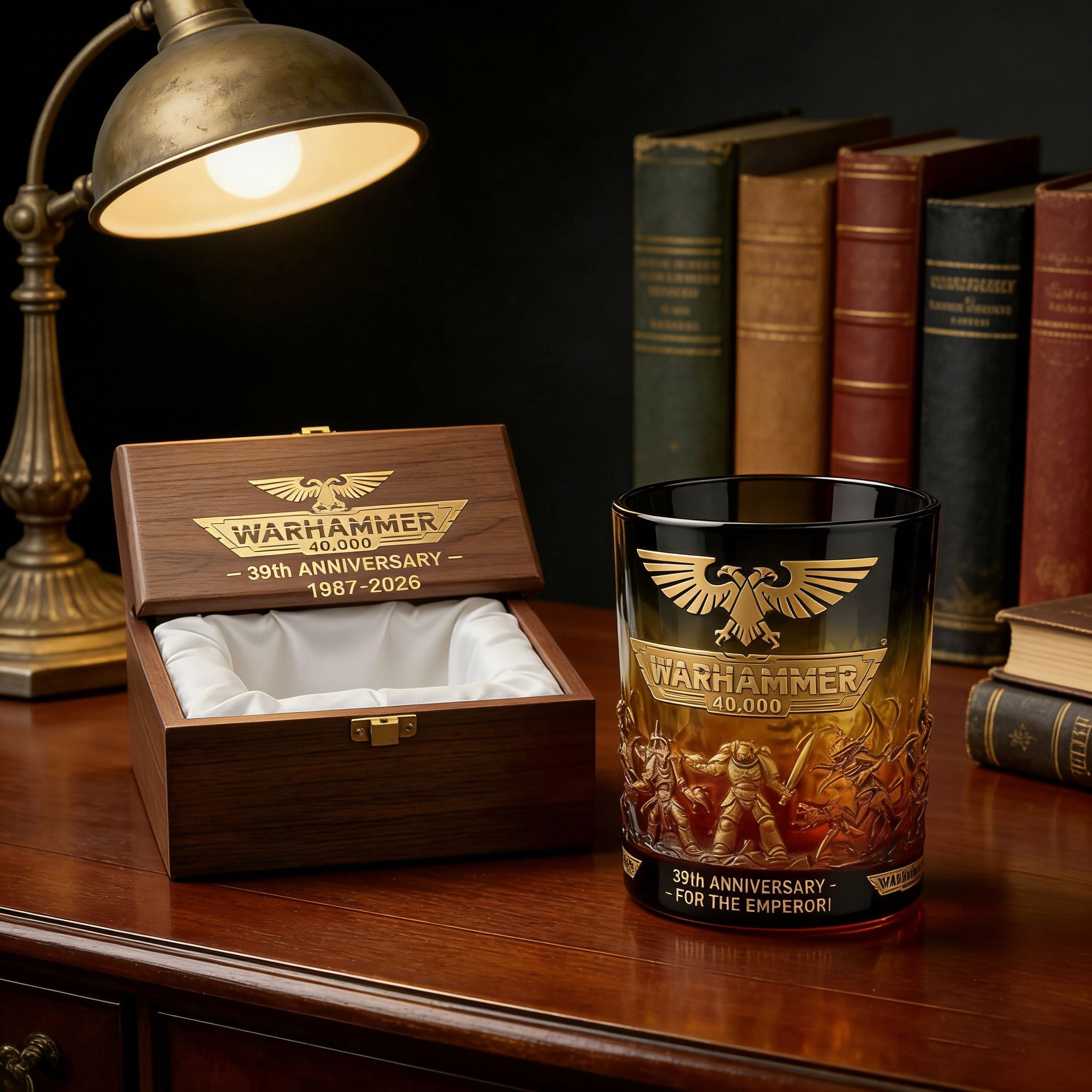 Warhammer 40,000 39th Anniversary Whiskey Glass