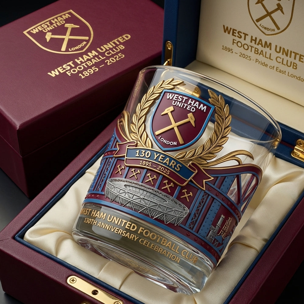 West Ham United 130th Anniversary Glass