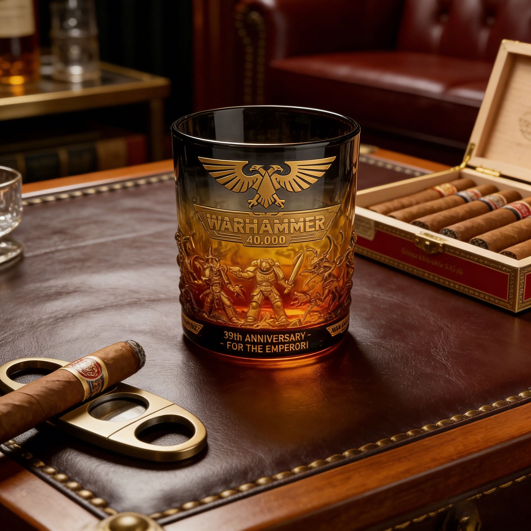 Warhammer 40,000 39th Anniversary Whiskey Glass