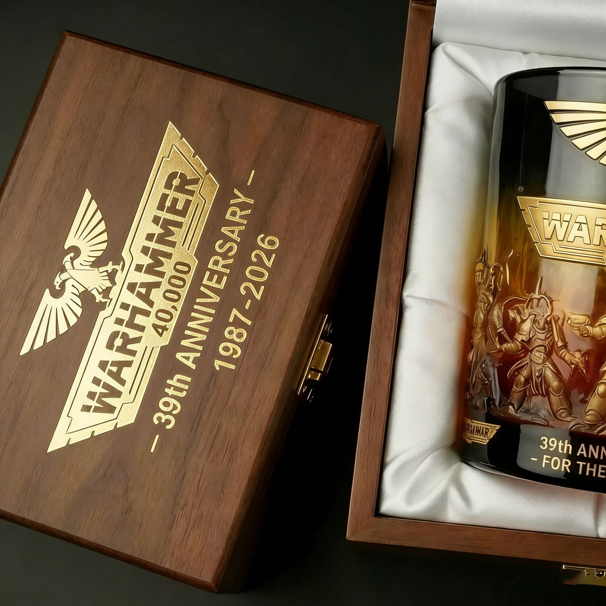 Warhammer 40,000 39th Anniversary Whiskey Glass