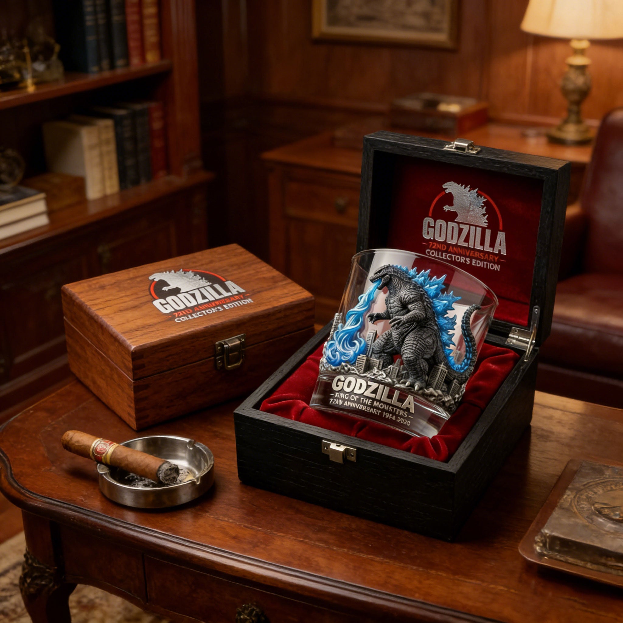 Godzilla 72nd Anniversary Whiskey Glass