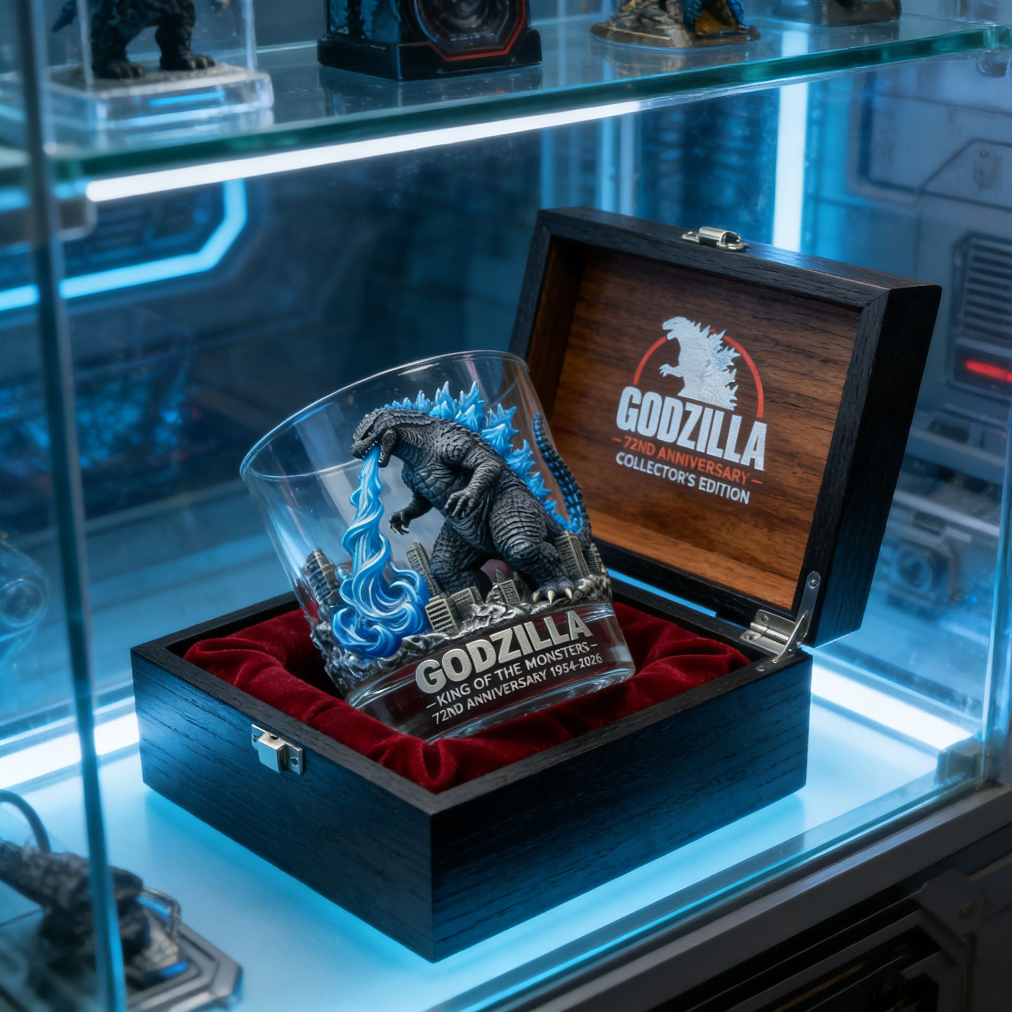 Godzilla 72nd Anniversary Whiskey Glass