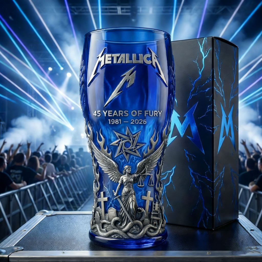 Metallica 1981 2026 45Th Anniversary Beer Glass