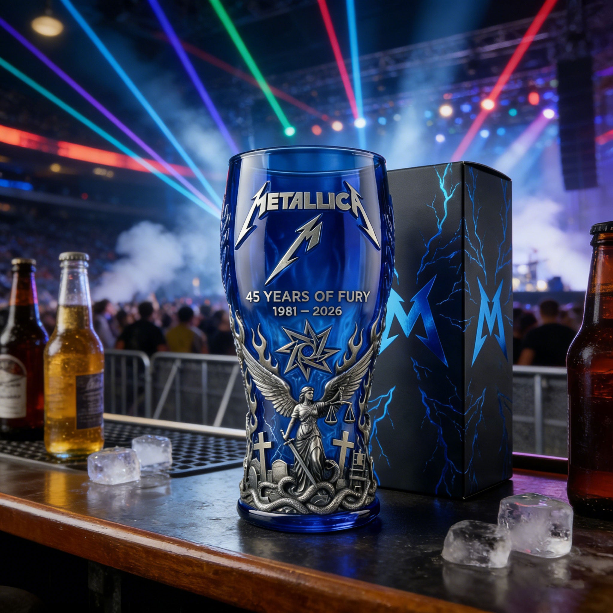 Metallica 1981 2026 45Th Anniversary Beer Glass