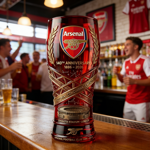 Arsenal 140th Anniversary Commemorative Glass