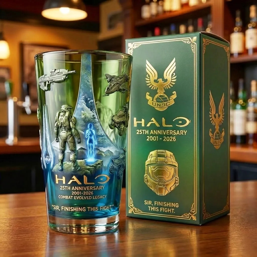 HALO 25th Anniversary Glass