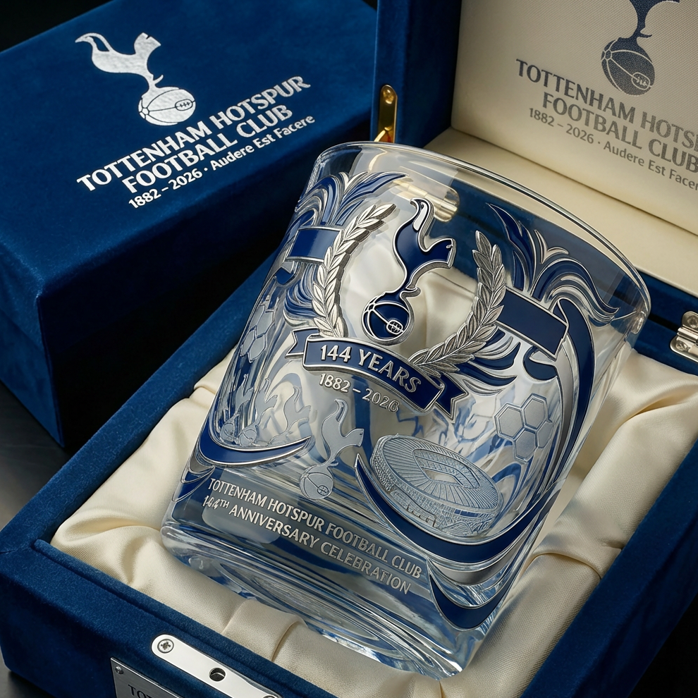 Tottenham Hotspur 144th Anniversary Glass
